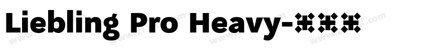 Liebling Pro Heavy字体转换